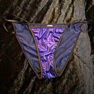Shiny Purple Bikini Undies Wetlook Feel